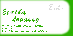etelka lovassy business card